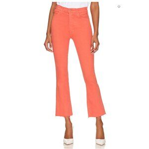 Mother The Hustler Ankle Fray High Waisted Jeans Size 30 Persimmon Denim